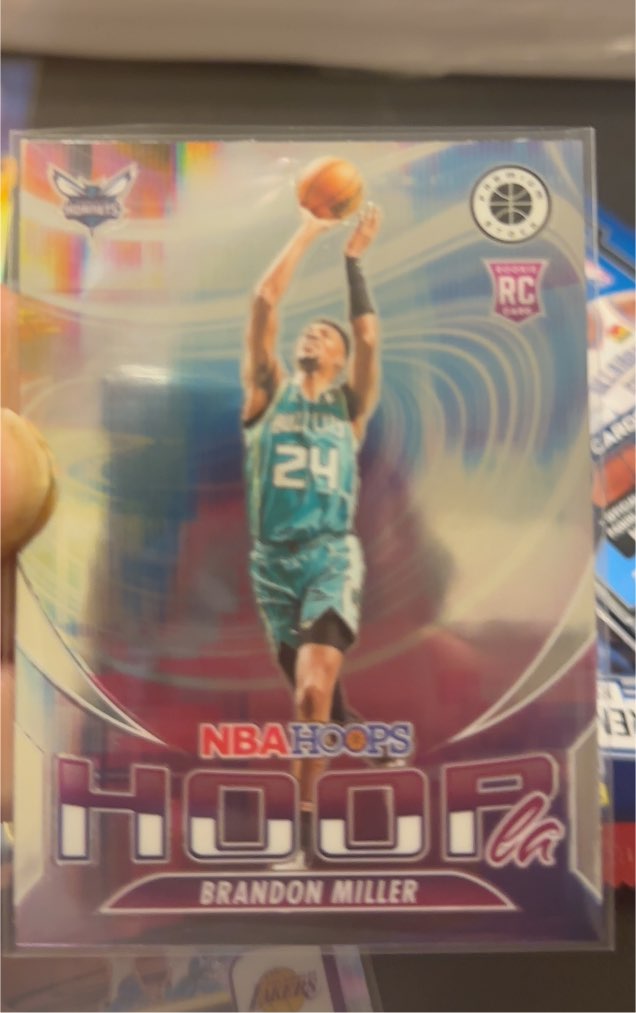 2023-24 Panini NBA Hoops Premium Stock #3 Brandon Miller Hoopla RC — front