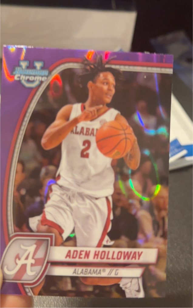 2024-25 Bowman University Chrome #57 Aden Holloway — front