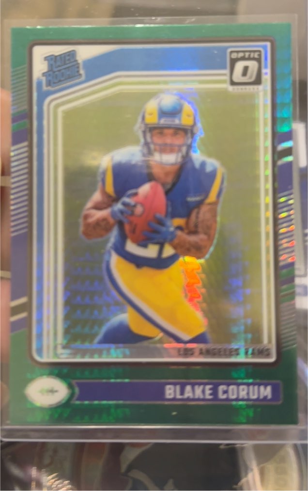 2024 Donruss Optic #208 Blake Corum Purple Shock Prizm — front