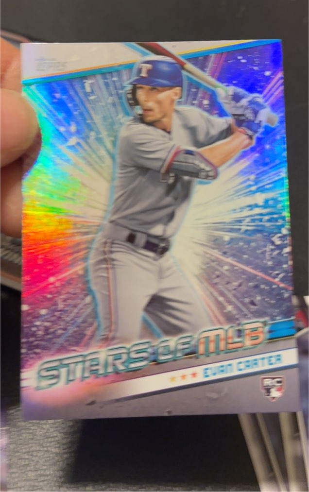 2024 Topps Series 2 Stars of MLB Chrome #CSMLB-47 Evan Carter — front