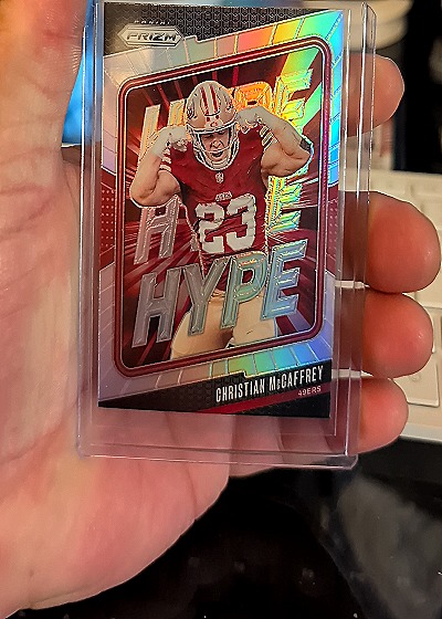 2024 Panini Prizm #5 Christian McCaffrey Hype Green Prizm — front