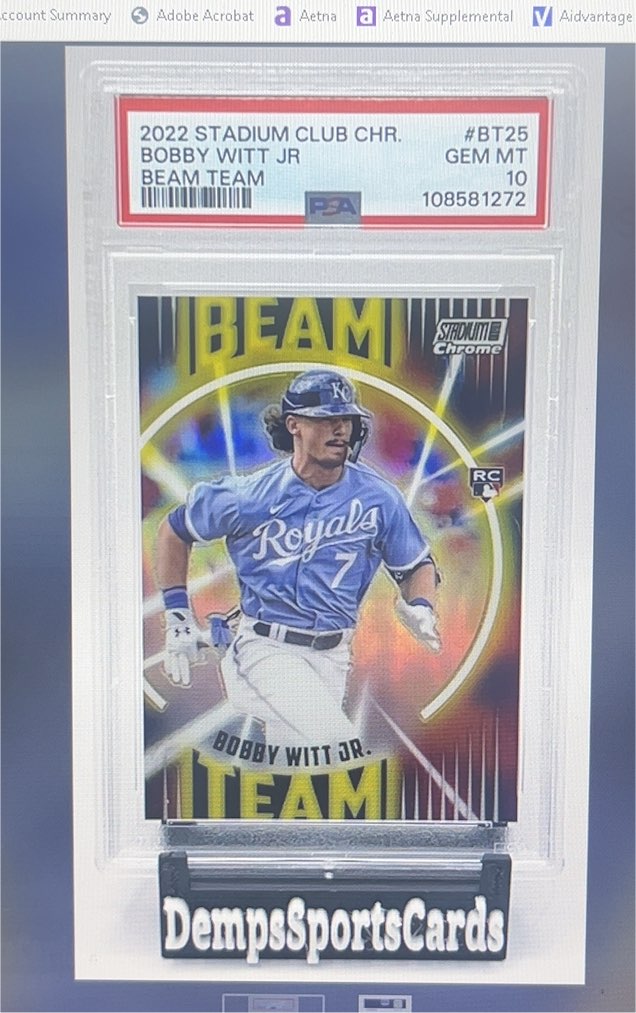 2022 Topps Stadium Club Chrome #BT25 Bobby Witt Jr. — front