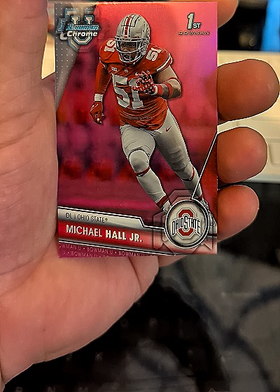 2023 Bowman Chrome University #170 Michael Hall Jr. — front