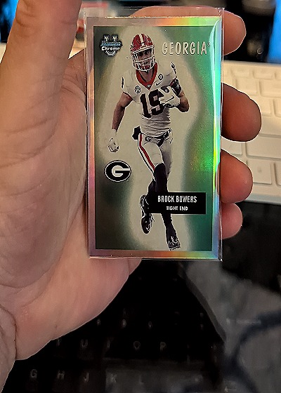 2023 Bowman Chrome University #55BF-3 Brock Bowers — front
