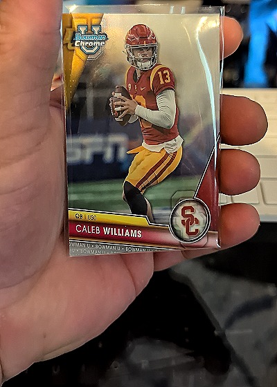 2023 Bowman University Chrome #1 Caleb Williams — front