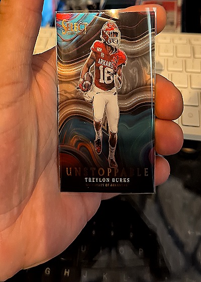 2022 Panini Select Draft Picks Unstoppable #US-TB Treylon Burks — front