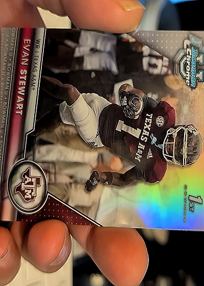 2023 Bowman University Chrome #1st Evan Stewart — front