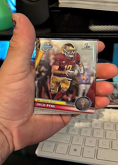 2023 Bowman Chrome University #37 Drew Pyne — front