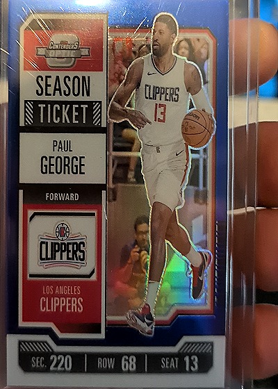 2023-24 Panini Contenders #22 Paul George Season Ticket — front