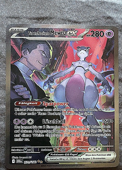 2025 Pokémon #231 Team Rocket's Mewtwo ex — front