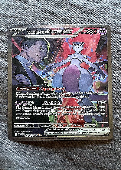 2022 Pokémon Team Rocket's Mewtwo ex 125/098 — front
