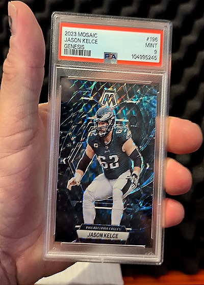 2023 Panini Mosaic #196 Jason Kelce Genesis — front
