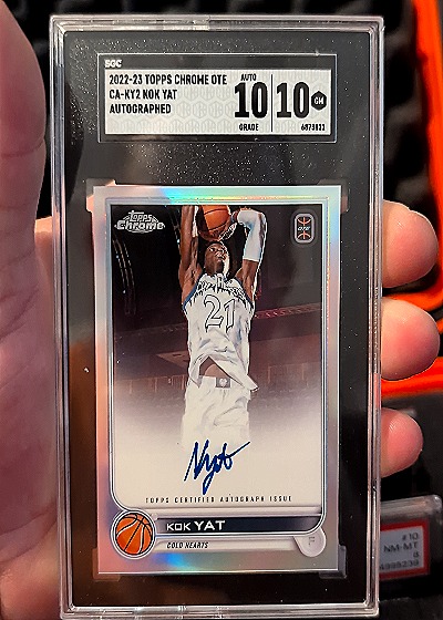 2022-23 Topps Chrome Overtime Elite #CA-KY2 Kok Yat Autographed — front