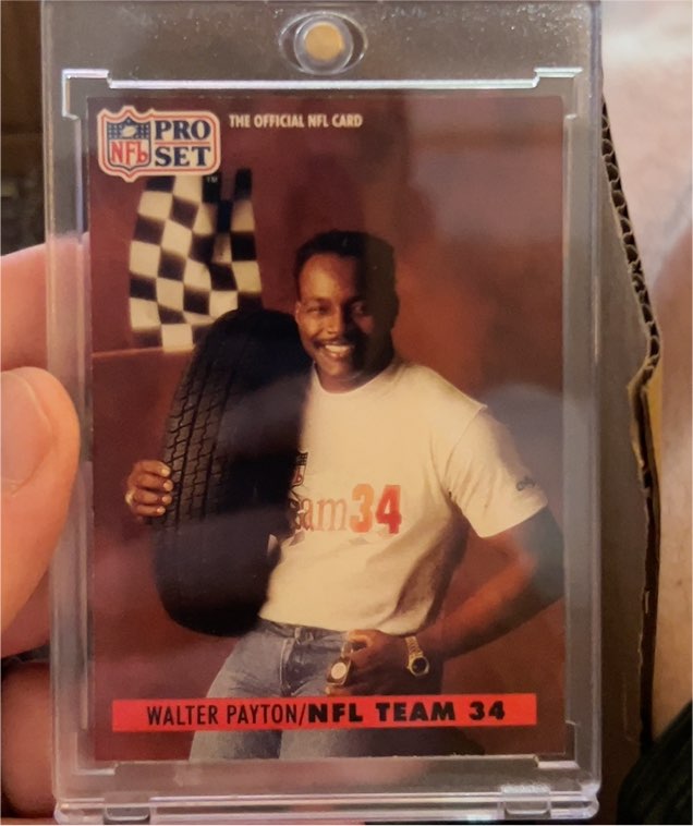 1991 Pro Set #1 Walter Payton — front