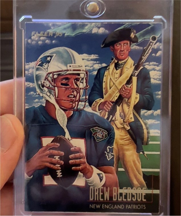 1995 Fleer Pro Visions #4 Drew Bledsoe New England Patriots — front