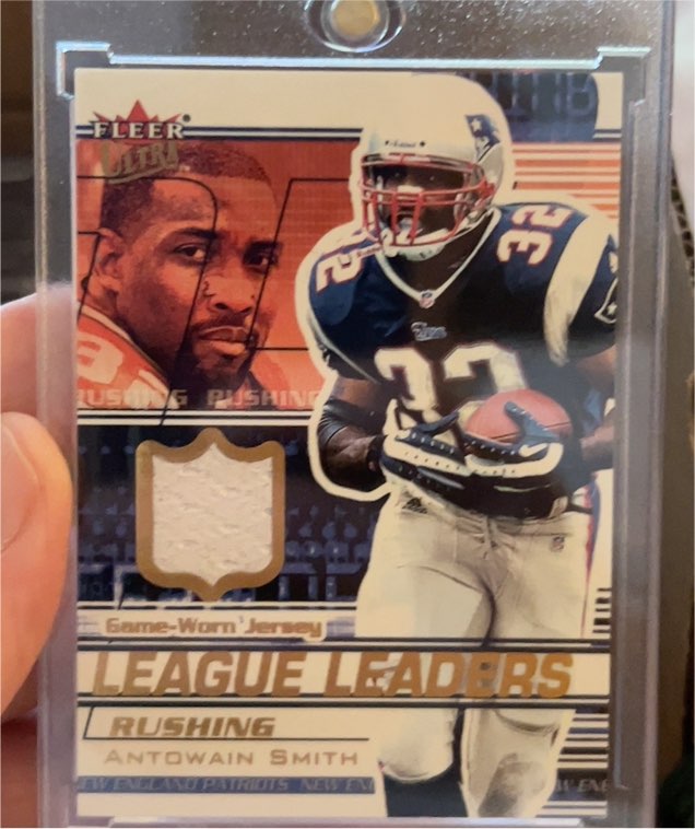 2002 Fleer Ultra League Leaders #12 Antowain Smith — front