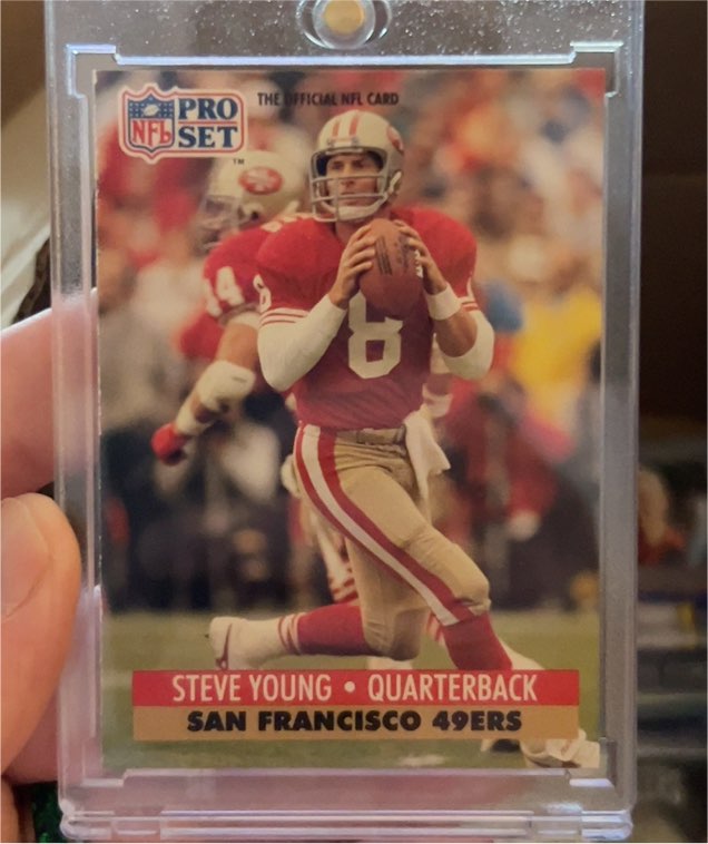 1991 Pro Set #296 Steve Young — front