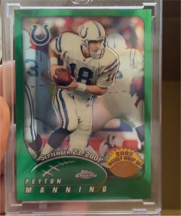 2002 Topps Chrome Weekly Wrap Up Peyton Manning — front