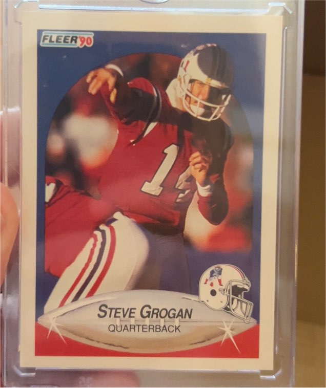 1990 Fleer #319 Steve Grogan — front