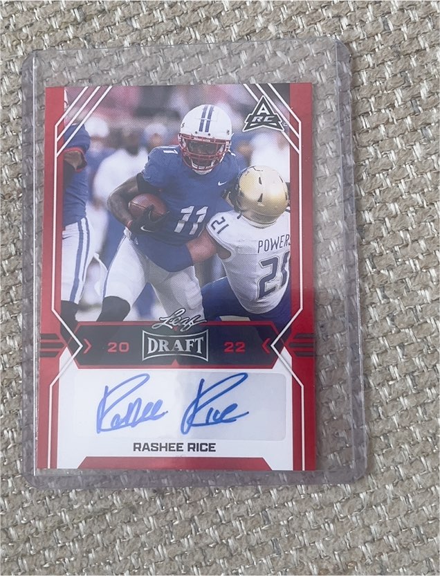 2022 Leaf Draft #BA-RR3 Rashee Rice — front