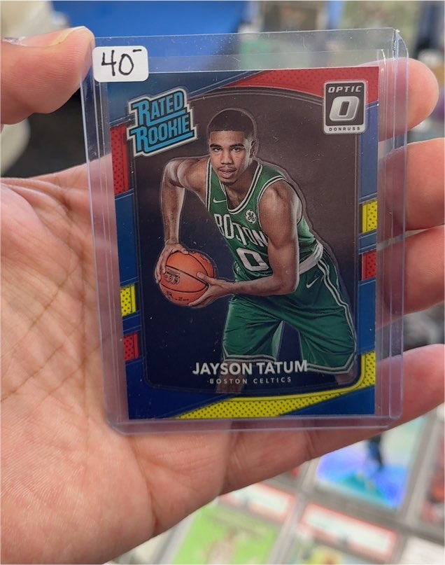 2017-18 Panini Donruss Optic #198 Jayson Tatum Rated Rookie Red & Yellow — front