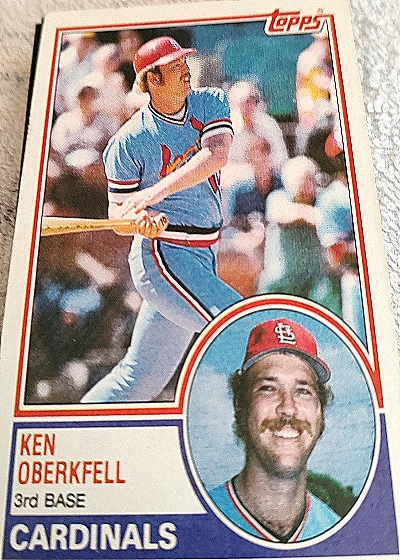 1983 Topps #206 Ken Oberkfell — front