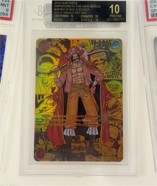 2024 One Piece Emperors in the New World #OP09-118 Gol D. Roger Gold Manga Art Sec — front