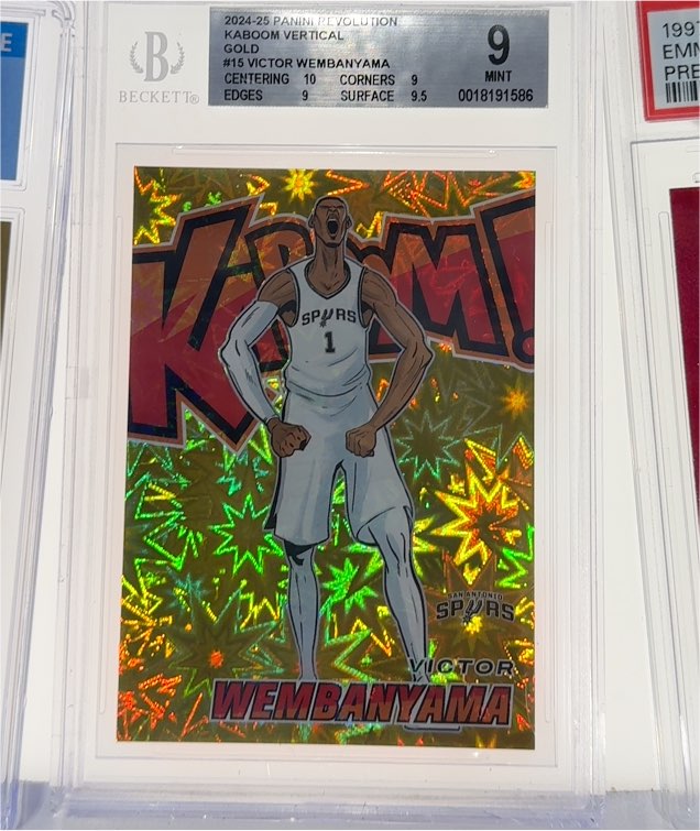 2024-25 Panini Revolution Kaboom Vertical Gold #15 Victor Wembanyama — front
