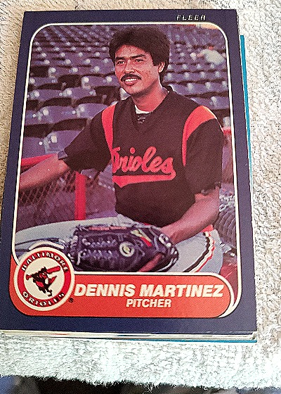 1986 Fleer #280 Dennis Martinez — front