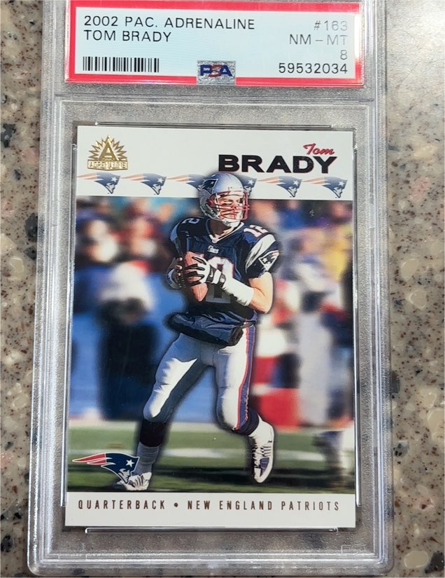 2002 Pacific Adrenaline #163 Tom Brady — front