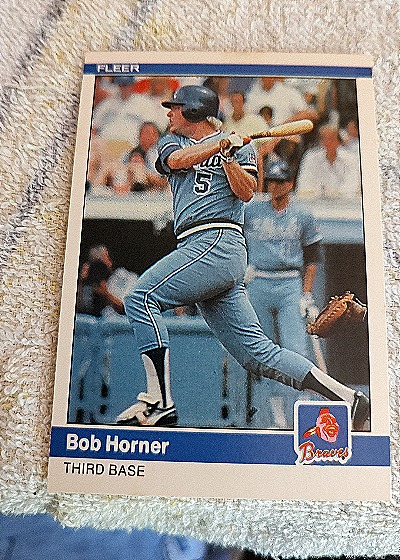 1984 Fleer #181 Bob Horner — front