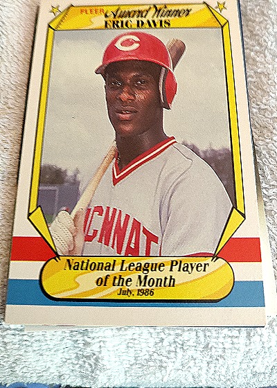 1987 Fleer Award Winners #11 Eric Davis — front