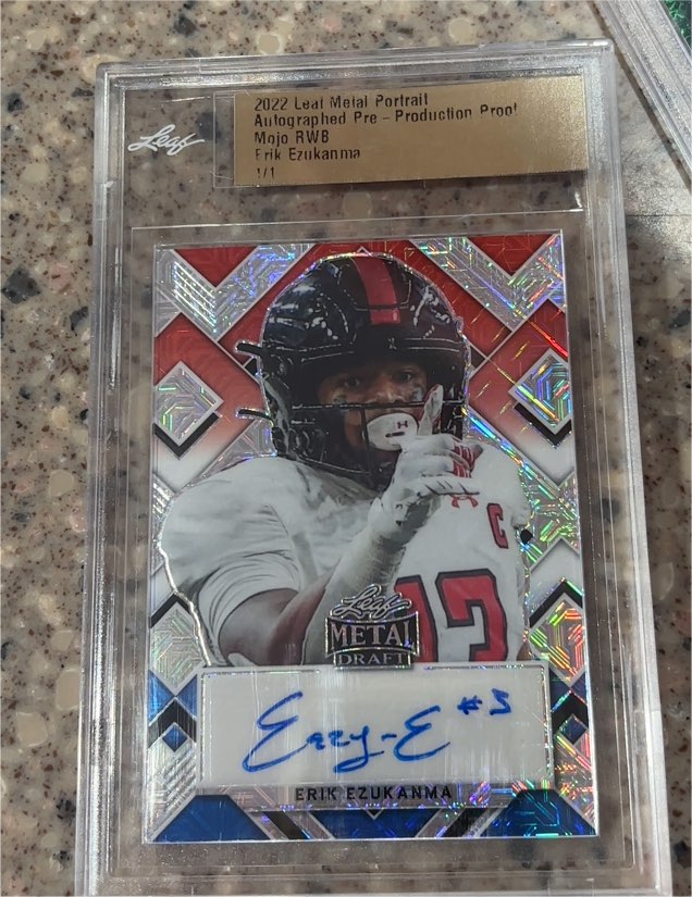 2022 Leaf Metal Draft #Erik Ezukanma — front