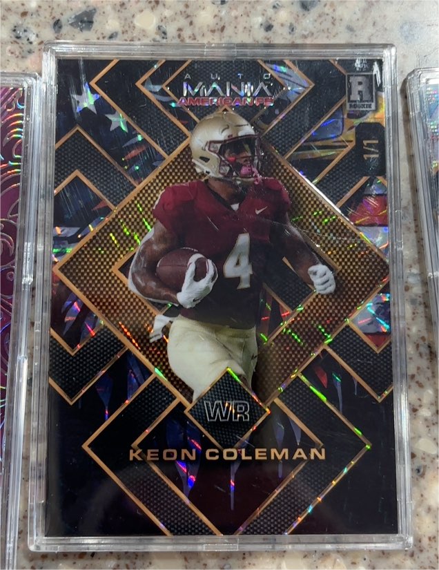 2024 Panini Wild Card Auto Mania #Keon Coleman — front