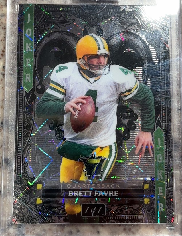 2024 Wild Card 7 Card Studs Joker Brett Favre Green Bay Packers #1/1 — front