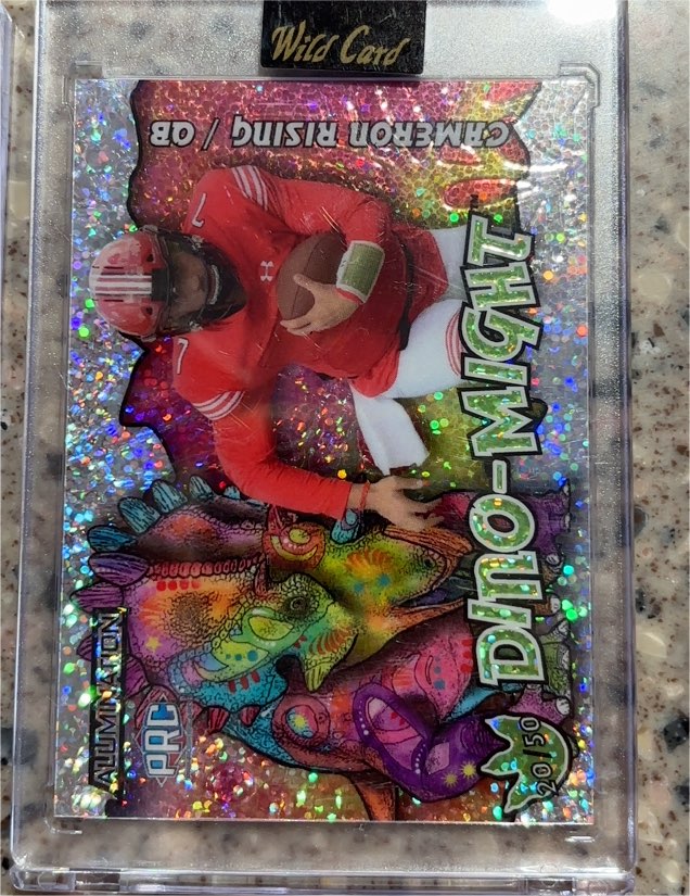 2023 Wild Card Alumination Cameron Rising #AD-CR Rookie PRC Dino-Might — front