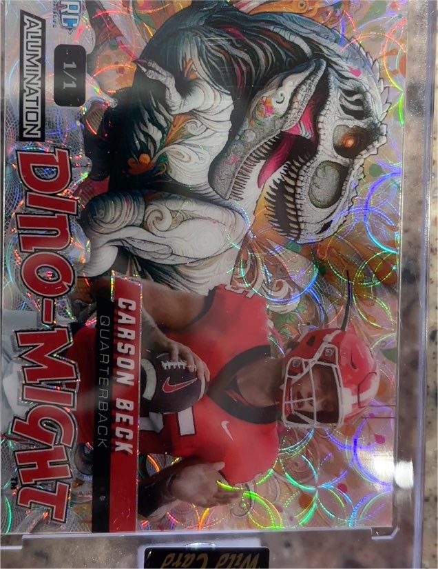 2024 Wild Card Alumination Dino-Might PRC #Carson Beck — front