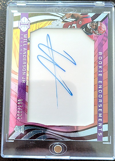 2023 Panini Illusions Rookie Endorsements #RE-WAN Will Anderson Jr. — front