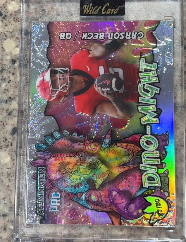 2023 Wild Card Alumination Dino-Might #AD-CB1 Carson Beck — front