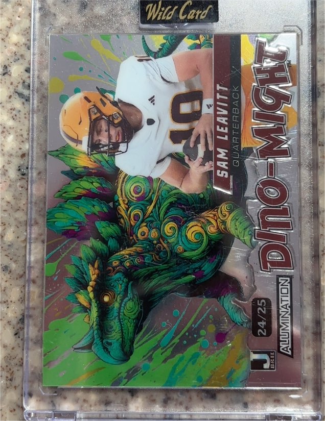 2024 Wild Card Alumination Dino-Might #24 Sam Leavitt — front