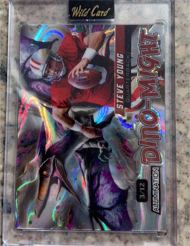 2024 Wild Card Alumination Dino-Might #3/12 Steve Young — front