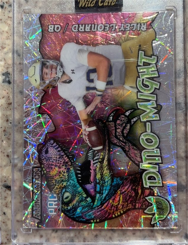 2023 Wild Card Alumination #AD-RL Riley Leonard Dino-Might — front