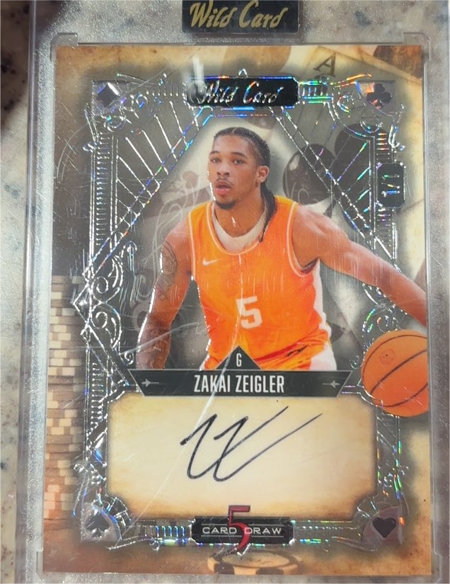 2024 Wild Card 5 Card Draw #5CDZ-ZZ Zakai Zeigler — front