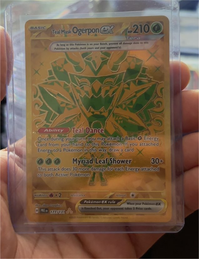 2022 Pokémon Prismatic Evolutions #177 Teal Mask Ogerpon EX — front