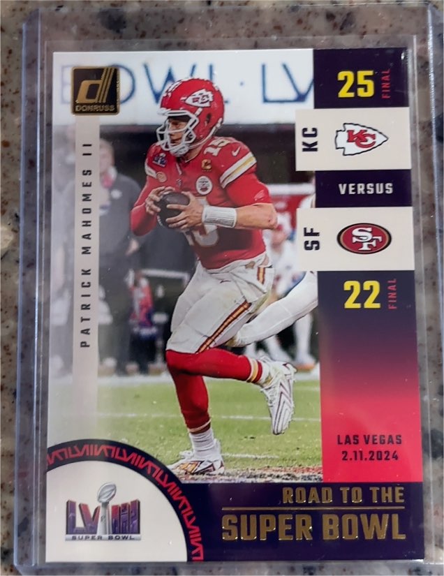 2024 Donruss #SBCHAMP Patrick Mahomes II Road to the Super Bowl Championship — front