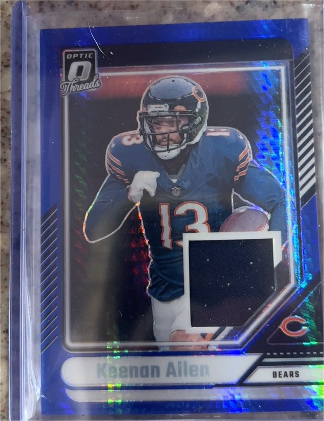 2024 Panini Donruss Optic Threads Blue Hyper #DTB-KAN Keenan Allen — front