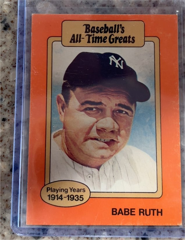 1987 Hygrade Baseball's All-Time Greats #NNO Babe Ruth — front