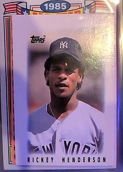 1986 Topps Mini League Leaders #27 Rickey Henderson — front
