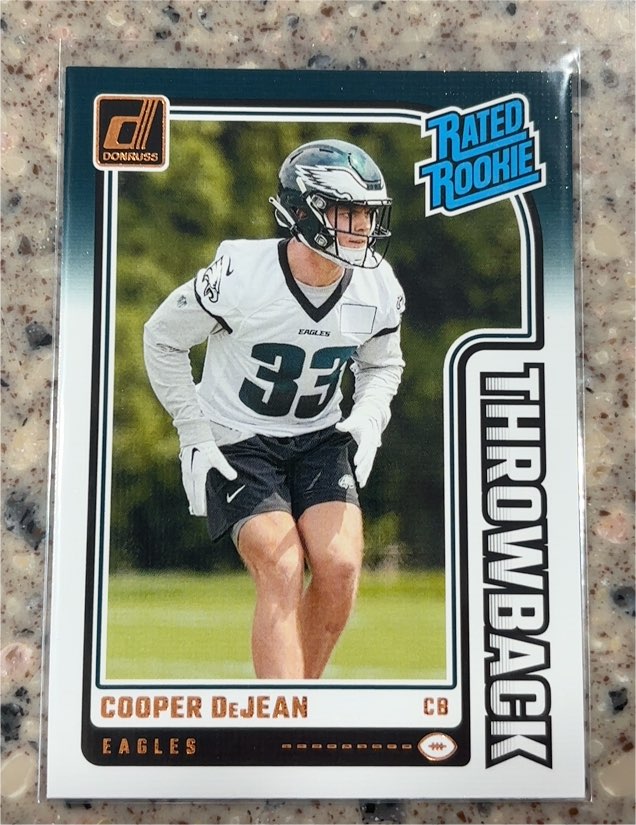 2024 Donruss #47 Cooper DeJean Rated Rookies Throwback — front