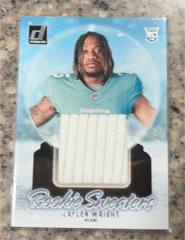 2024 Donruss Rookie Holiday Sweater #RHS-JWR Jaylen Wright — front